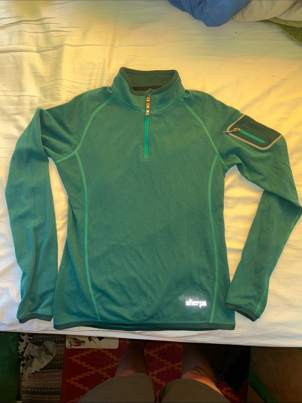 Women's Teal Quarter-Zip Fleece Pullover